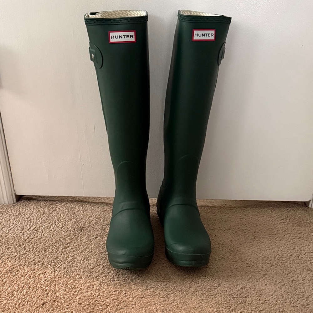 Hunter Forest Green Waterproof Boots